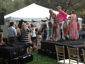 Prepping for the big event -- the Retail Club fashion show. Photo by Paige Corwin.