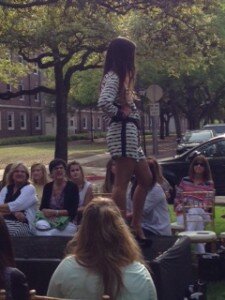 On the runway at the Retail Club fashion show Friday. Photo by Jordan Swensson.